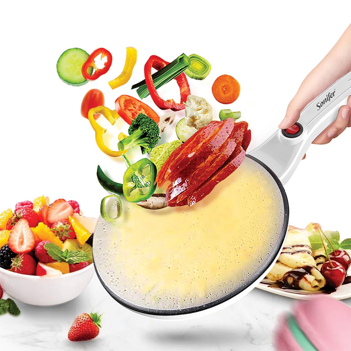 Crêpière électrique antiadhésive, Machine de Brik