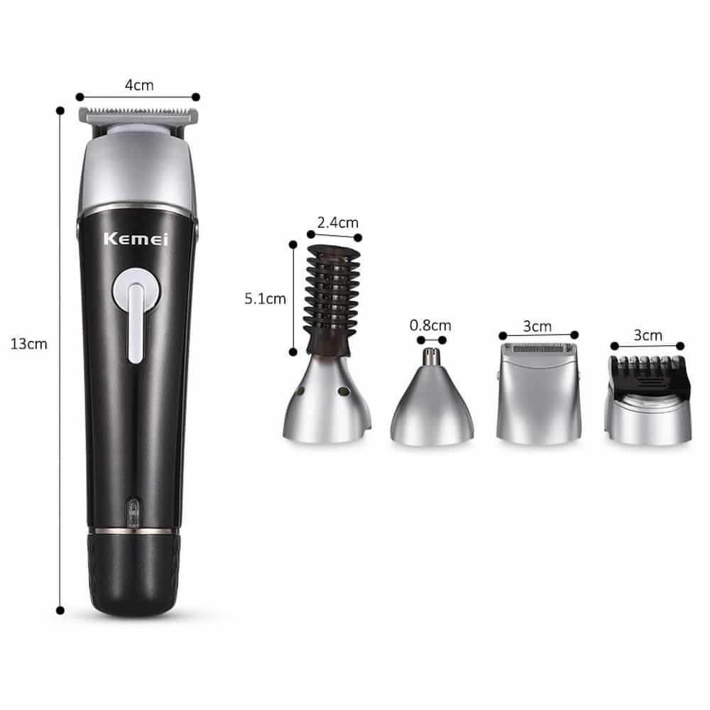 Kemei 10 en 1 Kit de tondeuse électrique pour rasage à cheveux et à barbe