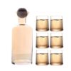 Service de Bouilloire à eau et jus 1l avec 6 verres et couvercle en bois Service de Bouilloire à eau et jus 1l avec 6 verres et couvercle en bois