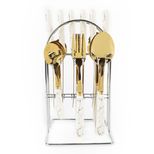 Service de table en acier inoxydable 401, 24 pièces