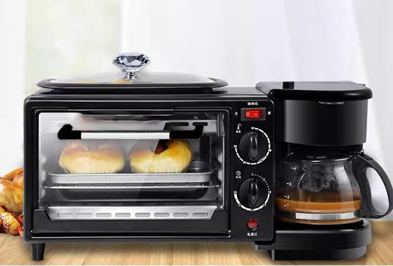 Machine multifonction 3 en 1, Machine à café , poêle à frire, four à pizza et à pain