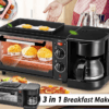 Machine multifonction 3 en 1, Machine à café , poêle à frire, four à pizza et à pain Machine multifonction 3 en 1, Machine à café , poêle à frire, four à pizza et à pain