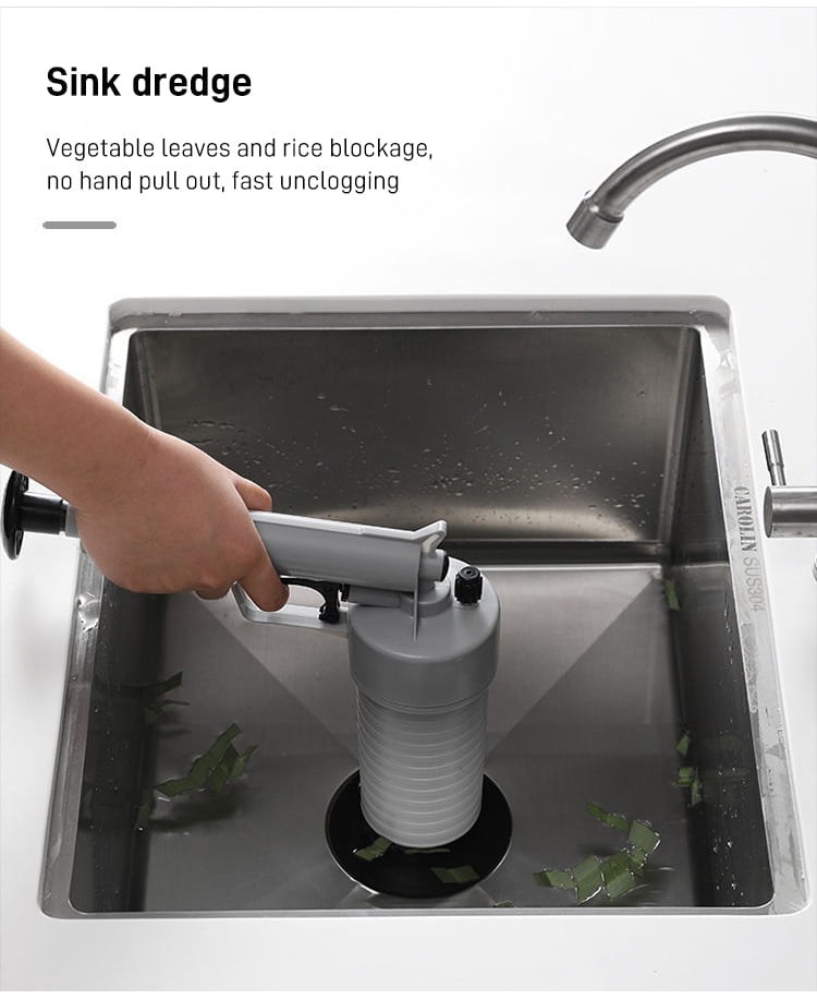 4 en 1 Déboucheur Canalisation à Air Comprimé, Pompe Haute Pression