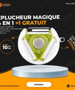 Éplucheur magique 4 en 1 de légumes et Fruits en acier inoxydable (2 pièces)