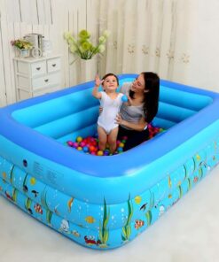 Piscine gonflable rectangulaire pour enfants à Trois Couches multifonction