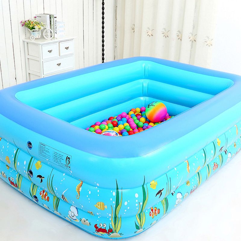 Piscine gonflable rectangulaire pour enfants à Trois Couches multifonction