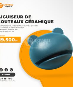 aiguiseur de couteaux céramique multifonctionnel, Avec Ventouse durable (2 pièces)