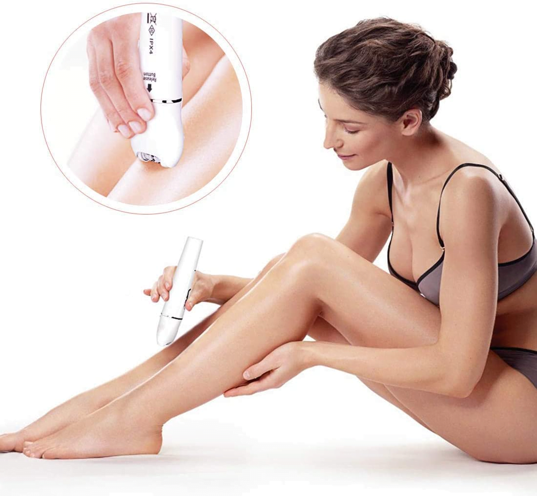 5 en 1 Epilateur rechargeable & imperméable et de soins de la peau avec brosse nettoyante, masseur facial