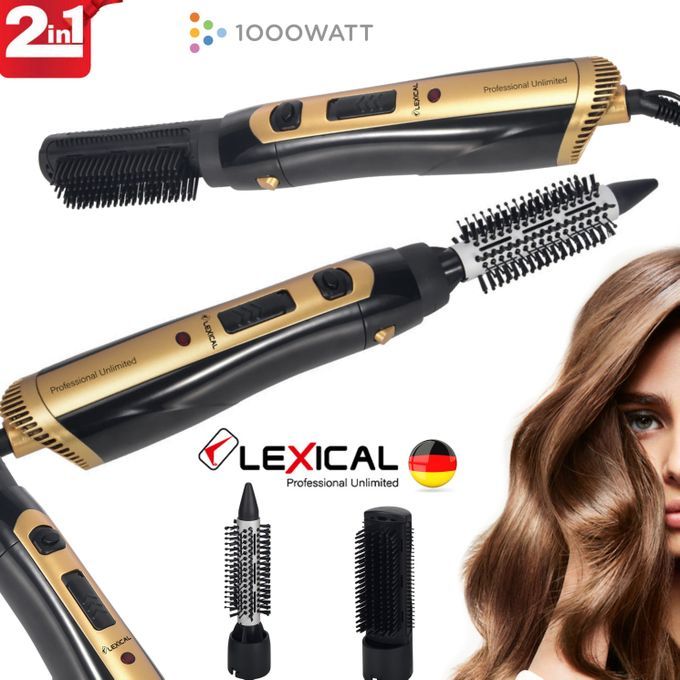 LEXICAL 2 en 1 Brosse Chauffante, Lisseur à Cheveux Multifonction