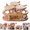 Série De 3 Boîtes A Épices En Verre Avec Cuillère En Bois Série De 3 Boîtes A Épices En Verre Avec Cuillère En Bois