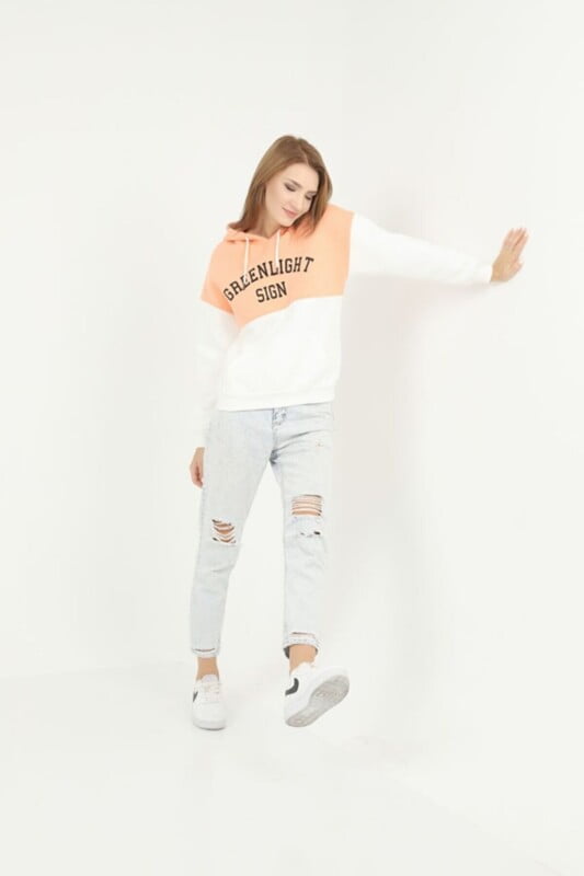 Sweat à capuche en tissu Fleece pour Femme Greenlight Rose – Image 7