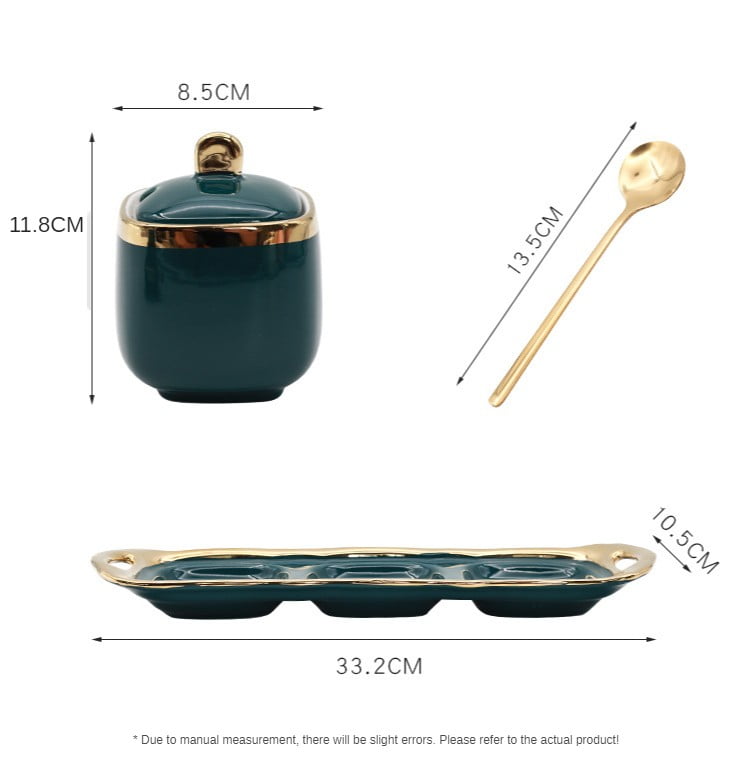 Lots de 3 Bol à sucre en céramique nordique de cuisine