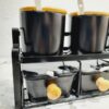 Set de 6 pots à épices avec support Set de 6 pots à épices avec support