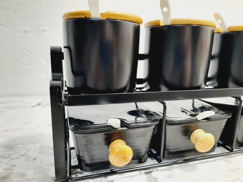 Set de 6 pots à épices avec support