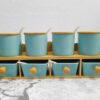 Set de 8 Pots à épices en céramique avec support en bois Set de 8 Pots à épices en céramique avec support en bois