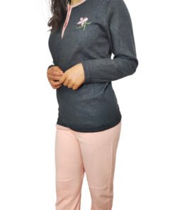 Ensemble de Pyjama Femme saumon 100% Coton