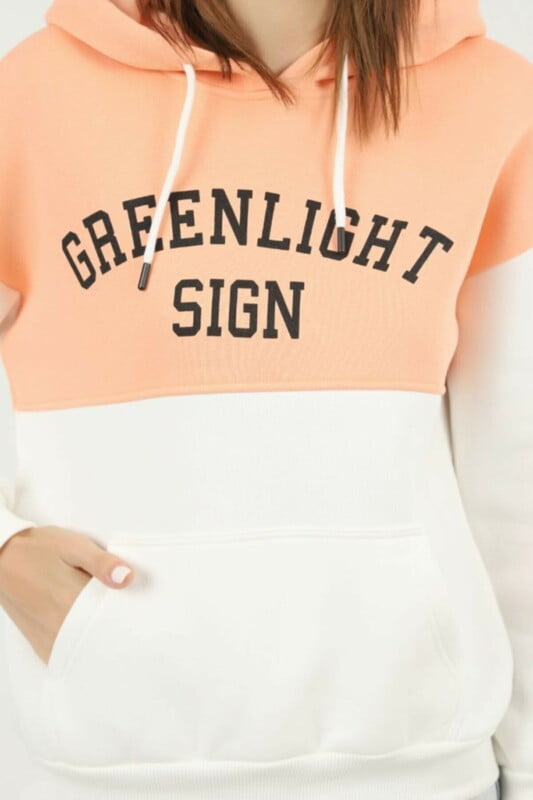 Sweat à capuche en tissu Fleece pour Femme Greenlight Rose – Image 3