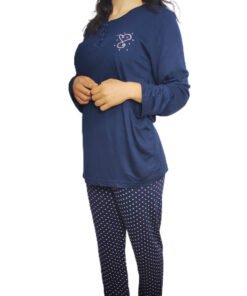 Ensemble de Pyjama Femme bleu 100% Coton