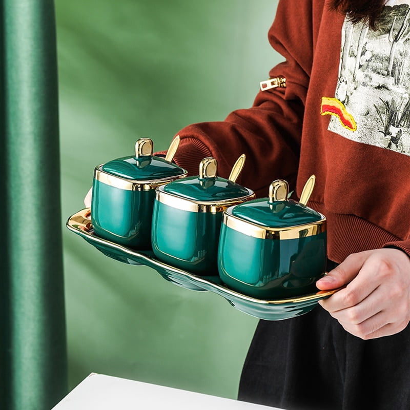 Lots de 3 Bol à sucre en céramique nordique de cuisine