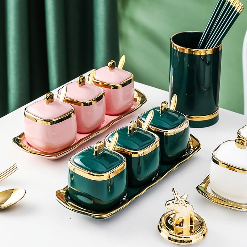 Lots de 3 Bol à sucre en céramique nordique de cuisine