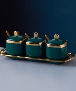 Lots de 3 Bol à sucre en céramique nordique de cuisine