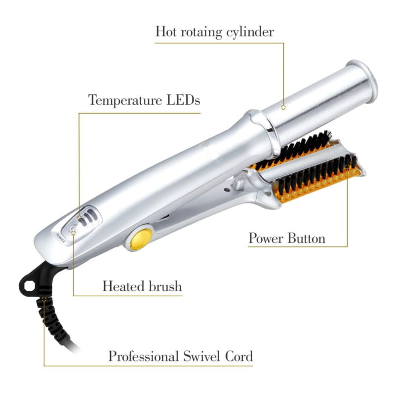 Instyler Fer à friser professionnel 2 en 1 avec brosse rotative