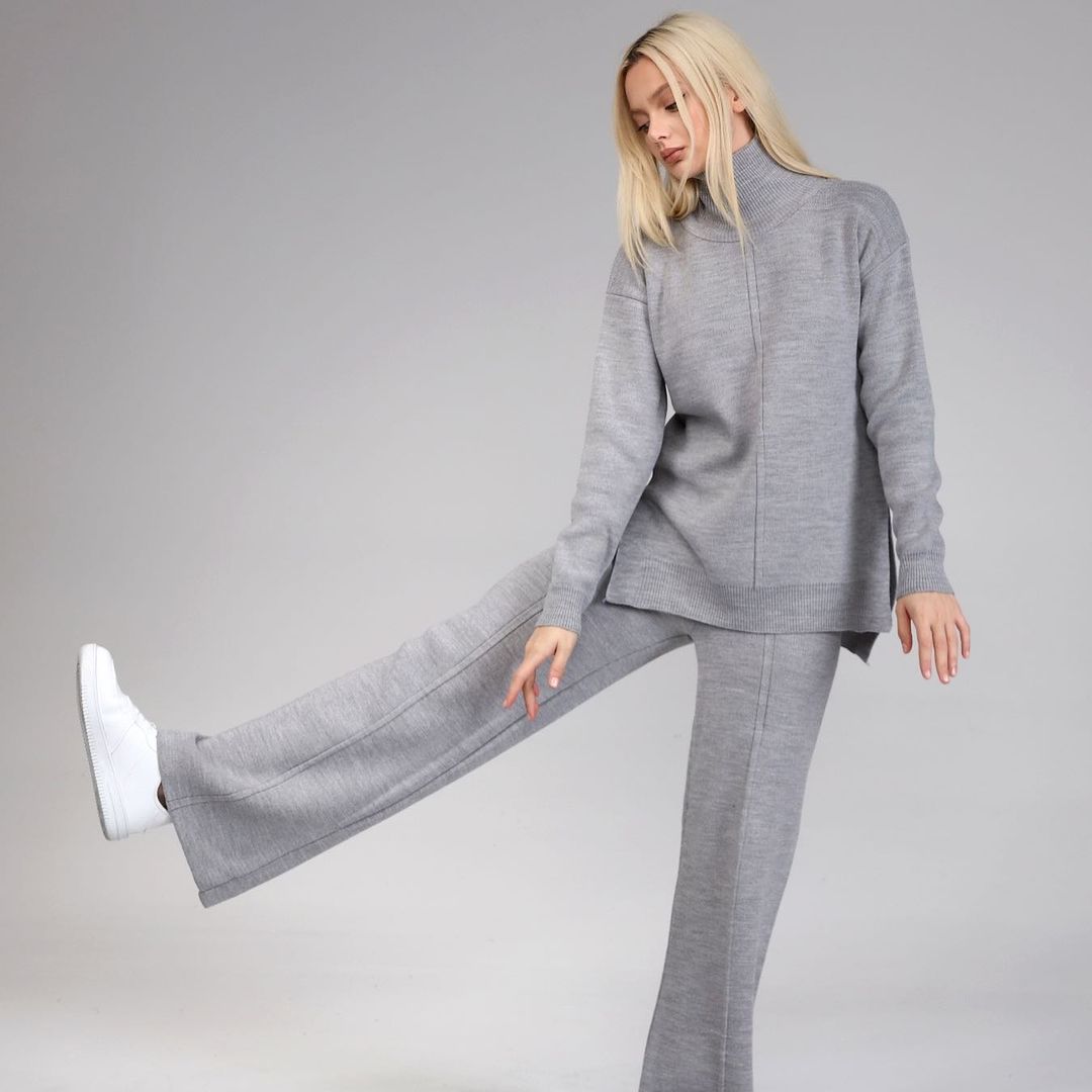 Ensemble de 2 pièces pour femmes modèle unie marron