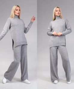 Ensemble de 2 pièces pour femmes modèle unie marron