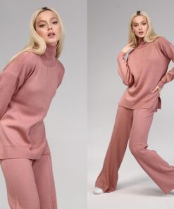 Ensemble de 2 pièces pour femmes modèle unie Rose