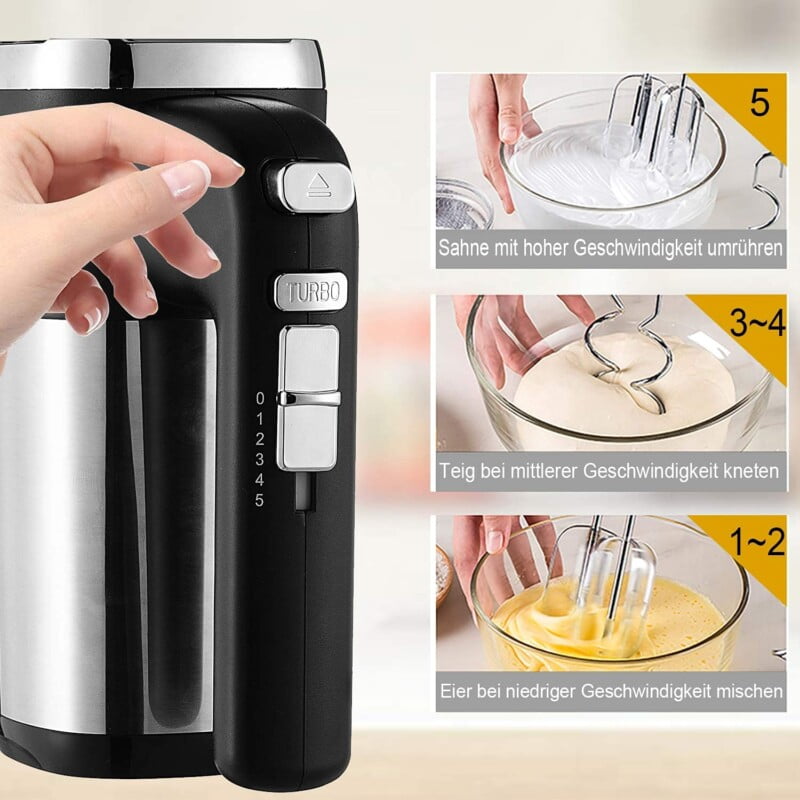Sonifer — Batteur à main électrique en acier inoxydable, 500 W