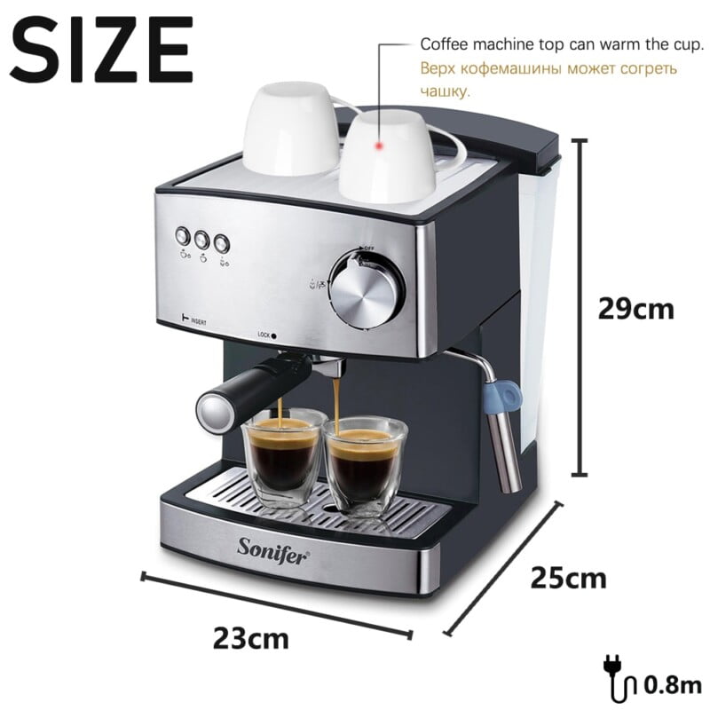 Sonifer – Sf 3528 Machine à café expresso électrique 1.6L