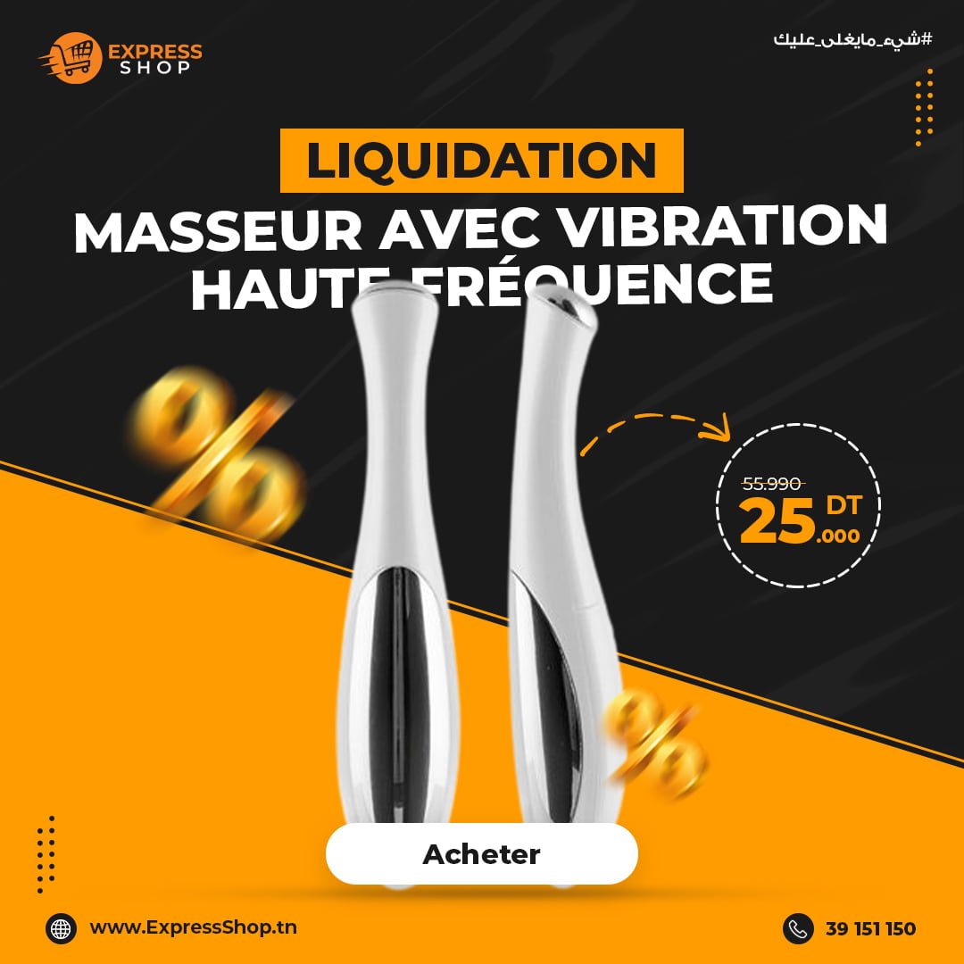 Masseur avec vibration haute fréquence électrique anti-âge, rides, cernes pour visage