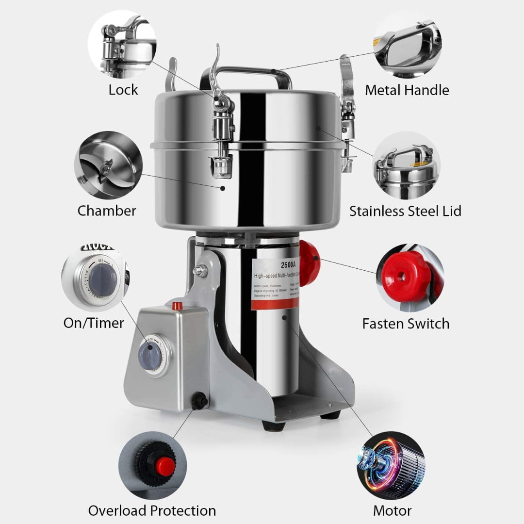 Broyeur électrique SILVERCREST 500G Multifonction en acier inoxydable grande vitesse 1880W à pendule (ORIGINAL)