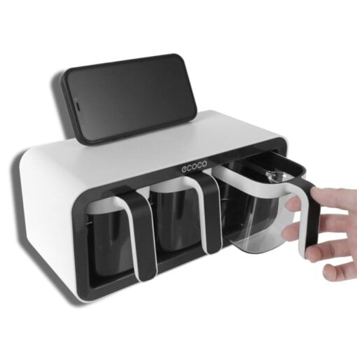 ECOCO – étagère à épices murale avec cuillères, rangement d’articles de cuisine