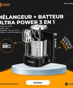3 en 1 Mélangeur + batteur Ultra Power à 5 vitesses multifonction (German quality)