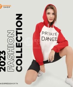 Sweat à capuche en tissu Fleece pour Femme PrivateDance Rouge – L