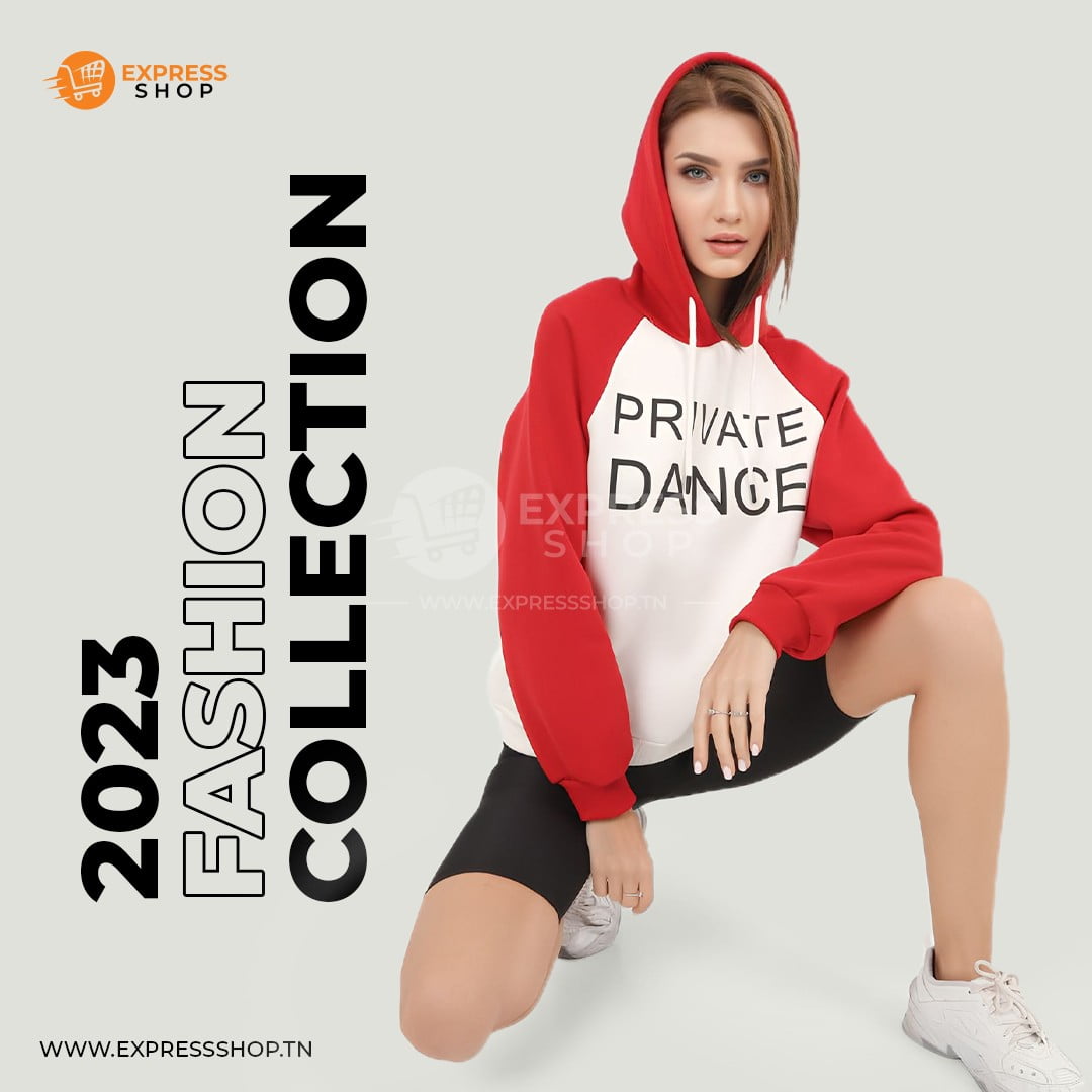 Sweat à capuche en tissu Fleece pour Femme PrivateDance Rouge – L