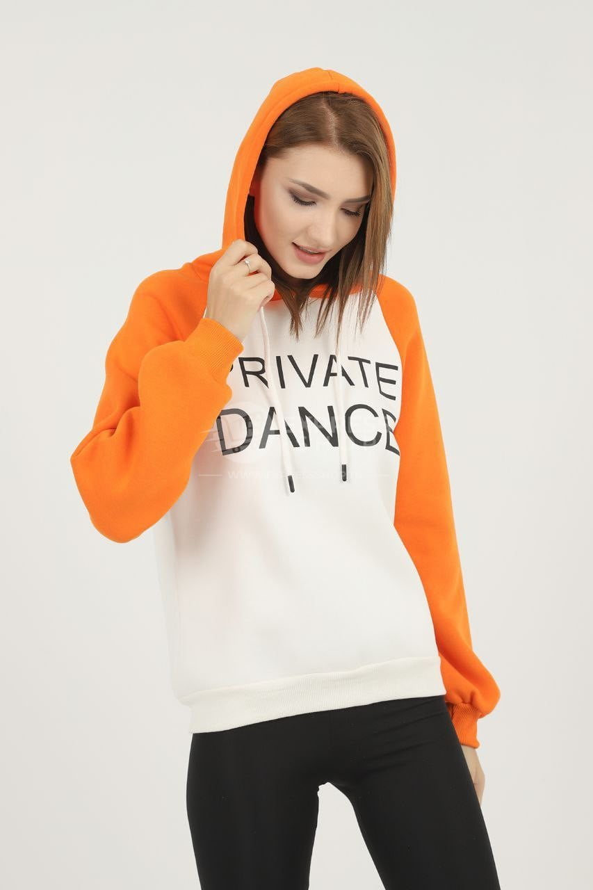 Sweat à capuche en tissu Fleece pour Femme PrivateDance Noir