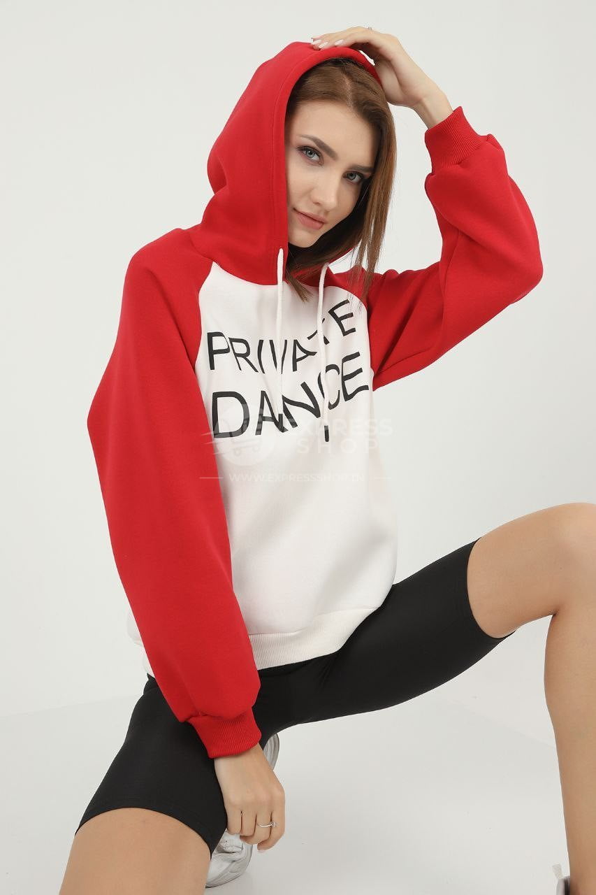 Sweat à capuche en tissu Fleece pour Femme PrivateDance Noir