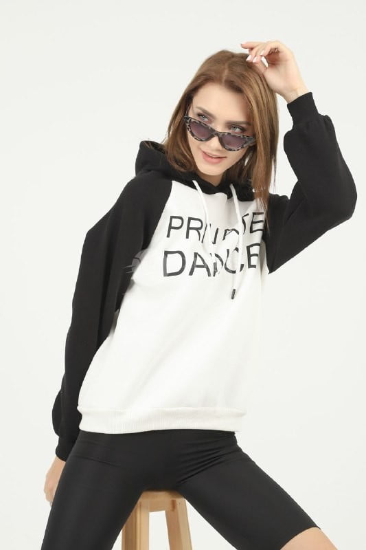 Sweat à capuche en tissu Fleece pour Femme PrivateDance Noir