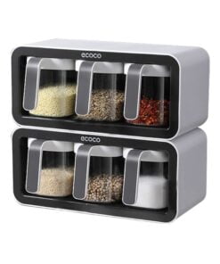 ECOCO – étagère à épices murale avec cuillères, rangement d’articles de cuisine