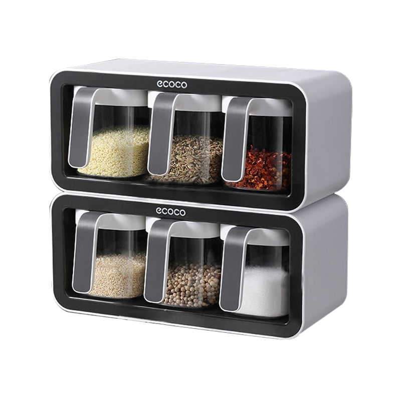 ECOCO – étagère à épices murale avec cuillères, rangement d’articles de cuisine