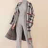 Ensemble de 3 pièces pour femmes à carreaux gris Ensemble de 3 pièces pour femmes à carreaux gris