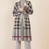 Ensemble de 3 pièces pour femmes à carreaux gris Ensemble de 3 pièces pour femmes à carreaux gris