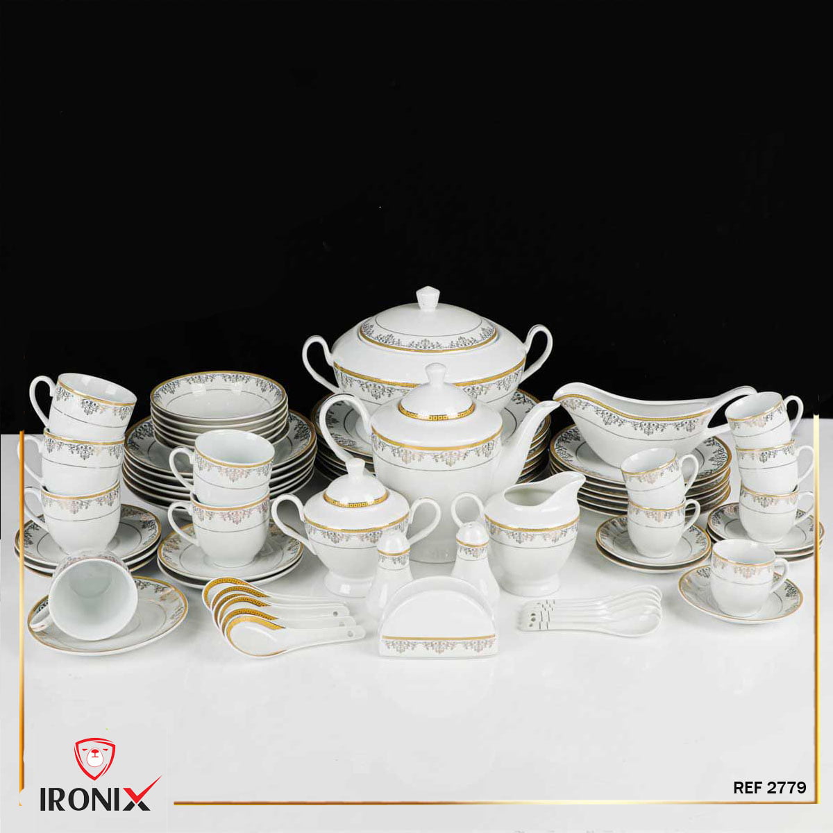 Service à Table Gold Argenté 72 Pièces ref 2779