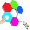 Kit Lumières LED Modulaire, Hexagonale avec 6 Lampes Tactile + Télécommande Kit Lumières LED Hexagonale 6 Modules Tactile + Commande Décoration
