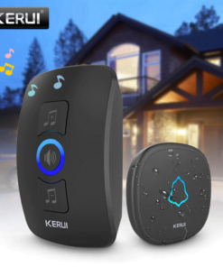 KERUI – sonnette intelligente sans fil imperméable à l’eau, alarme de sécurité à domicile, lumière LED