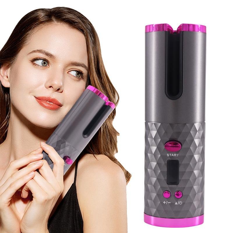 MagicRod Fer à boucler automatique magique sans fil ,Rechargeable par USB