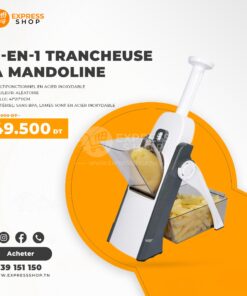 5-en-1 Trancheuse à Mandoline réglable, multifonctionnel en acier inoxydable