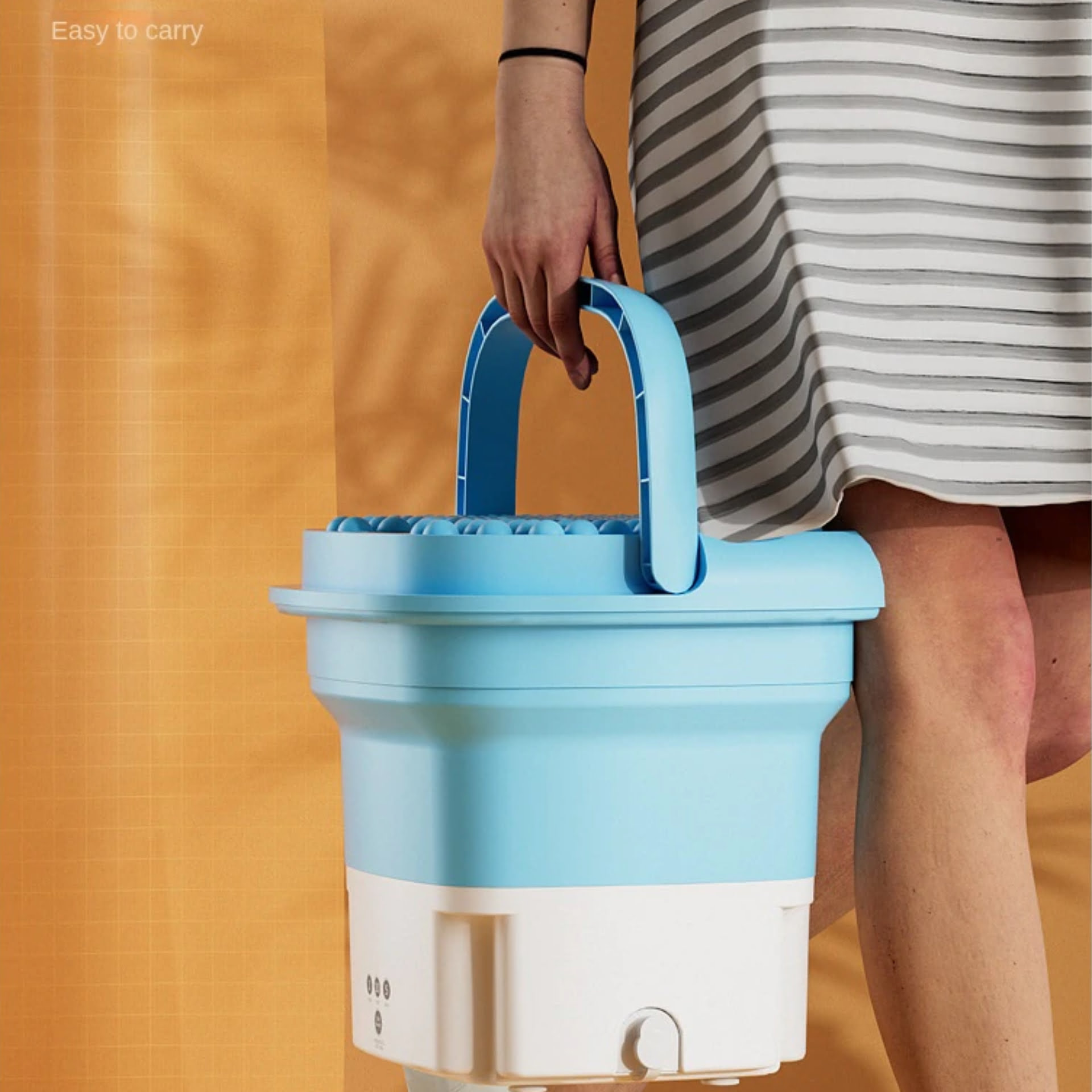 Mini Machine À Laver À Ultrasons pliable et portable Avec centrifugeuse de séchage + Panier 3Kg